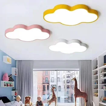 Moderno Quarto de Crianças LED Nuvem de Escurecimento do Teto do Simples Viver Criativo Lâmpada de jardim-de-Infância Creche