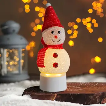 LED Boneco de neve Luz Criativo de Natal de Temporização de Giro Luminoso Noite de Luz Para a Decoração Home Presentes de Natal Nightlight