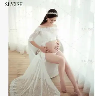 Novo estilo de verão a gravidez vestido para grávida Maternidade maternidade vestido de fotografia com adereços, de maternidade vestido de fotografia com adereços